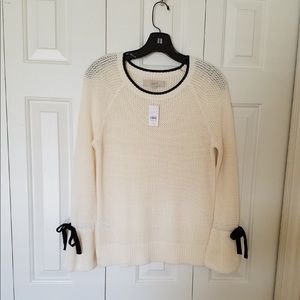 Loft Cream Bell Sleeve Sweater XS